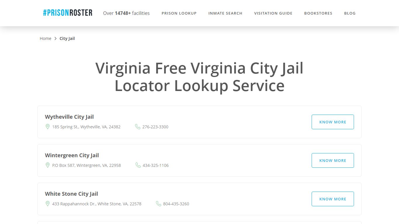 Virginia City Jail Inmate Lookup - Prisonroster